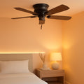 42 Inch Flush Mount Indoor Ceiling Fan Bronze NoLight-0