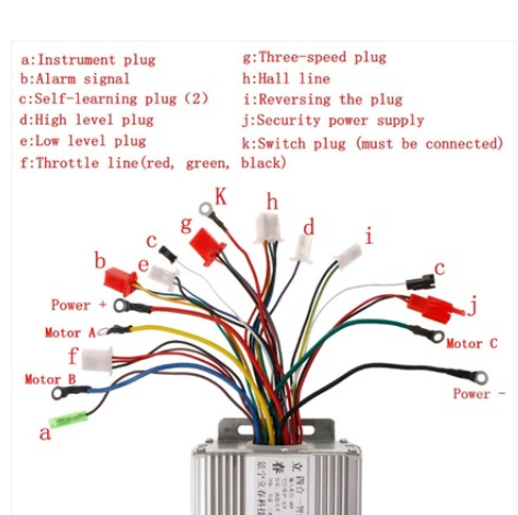 Anti-Theft Three-Speed Reverse Electric Bike Controller