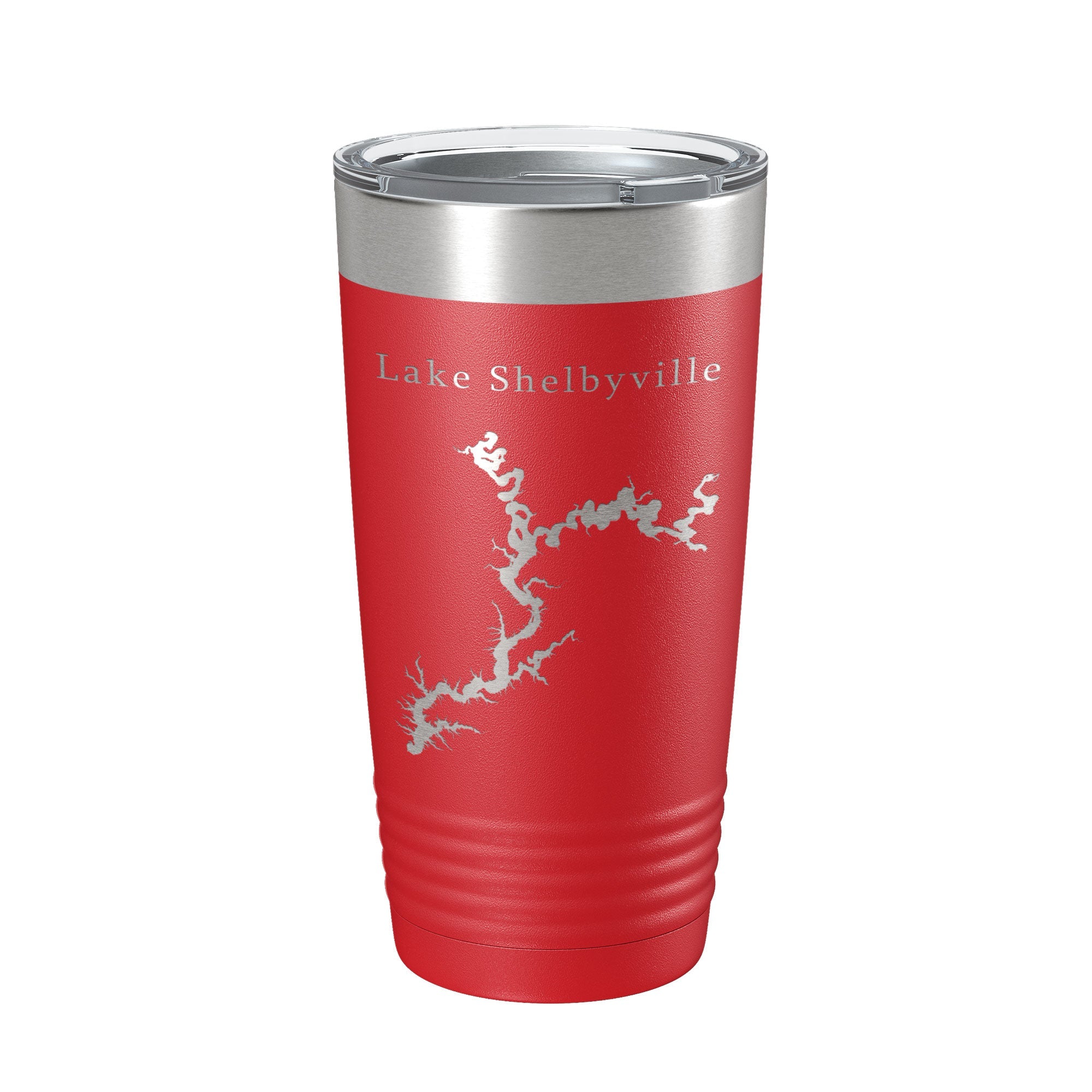 Lake Shelbyville Map Tumbler Travel Mug Insulated Laser Engraved Coffee Cup Illinois 20 oz-10