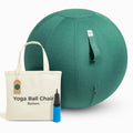 Backerz Balance Ball Chair for Office & Home - Ergonomic Exercise Ball for Posture & Back Pain Relief Yoga Ball Chair - Sitting Ball with Washable Linen Cover