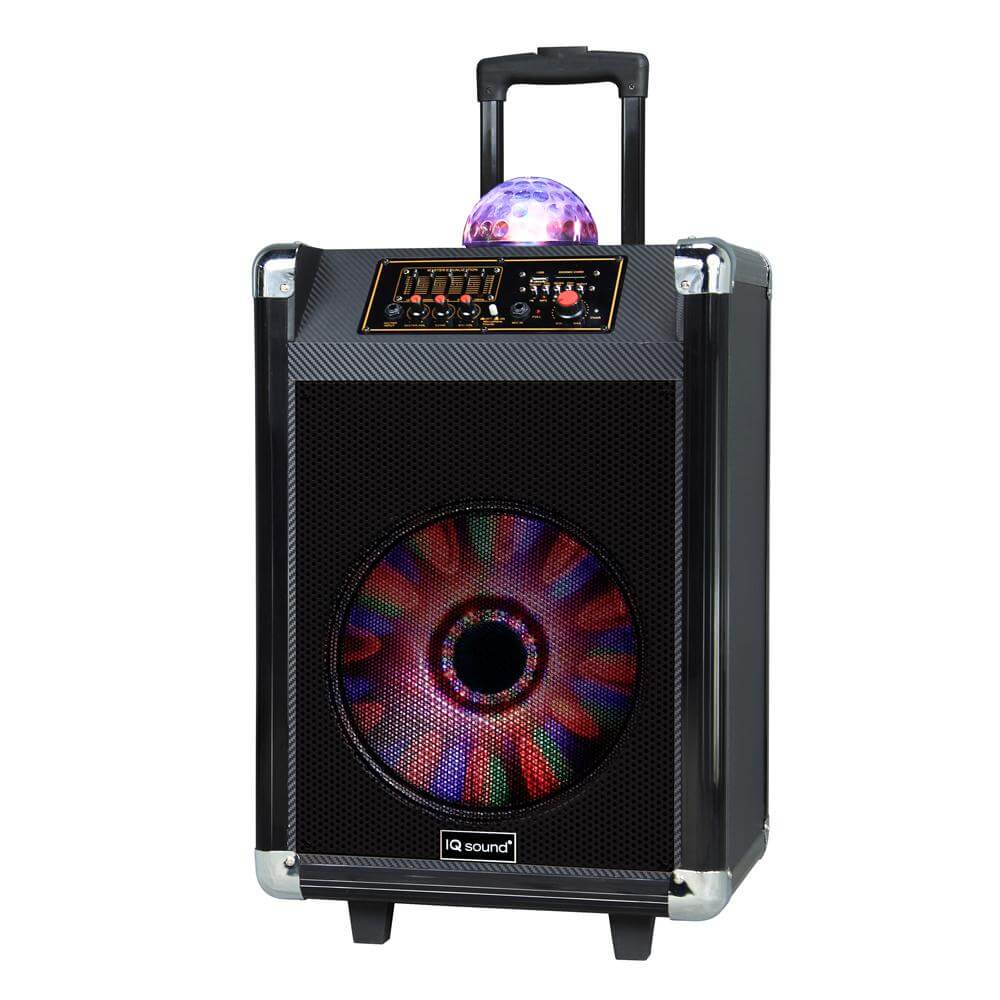 IQ Sound 12" Portable Bluetooth Speaker with Disco Ball Light-2