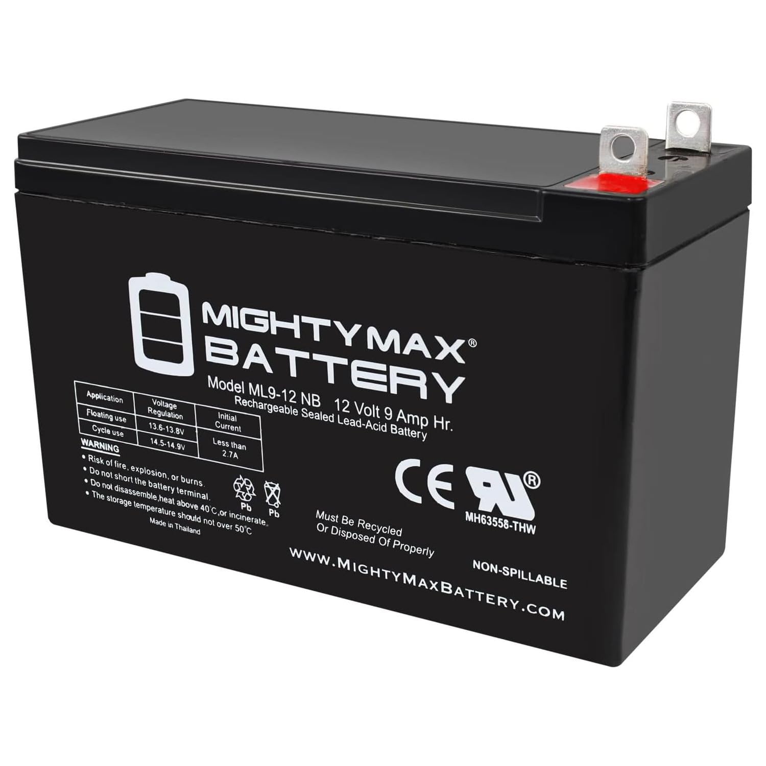 Mighty Max Battery 12V 9AH SLA Battery Replacement for Generac XP8000E Generator