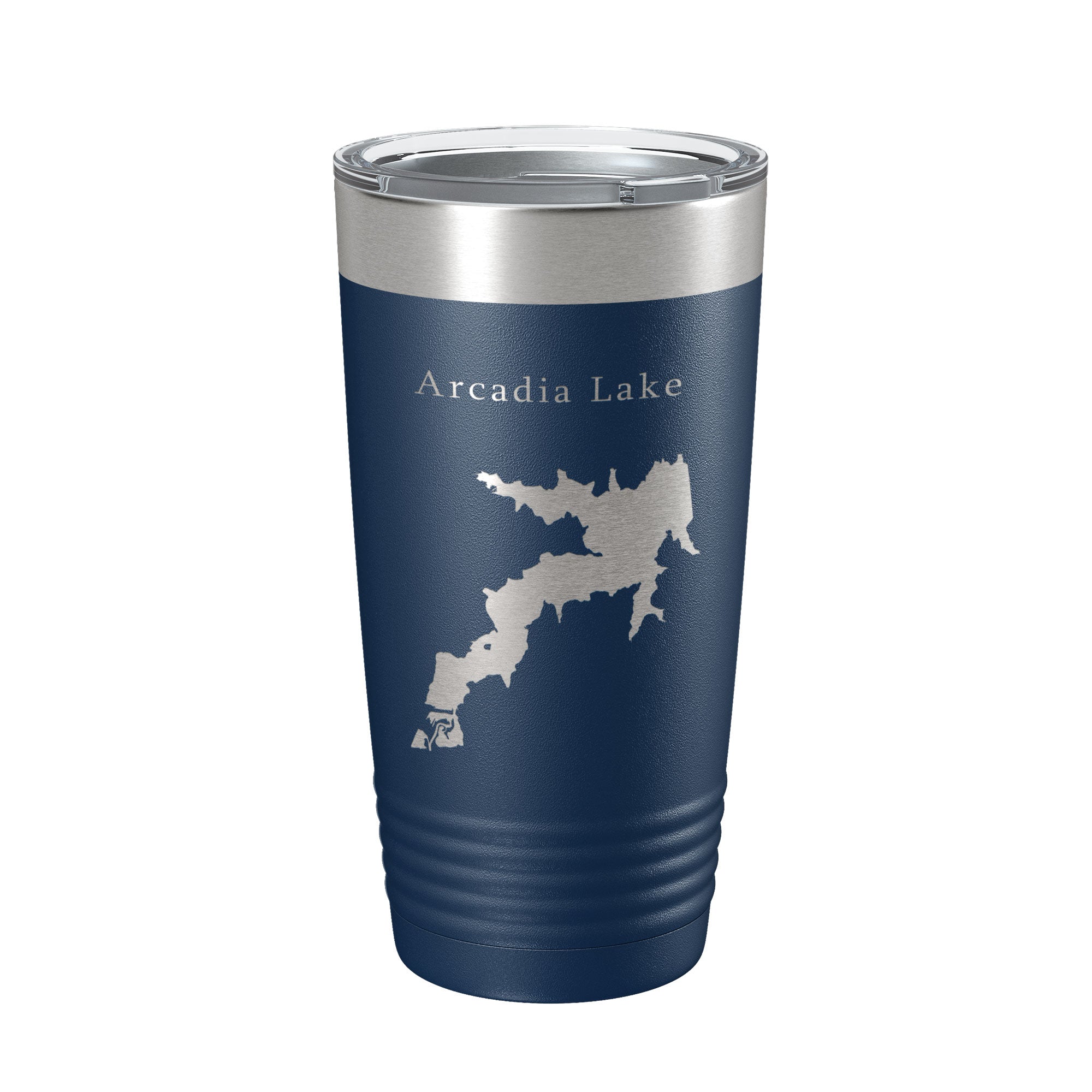 Arcadia Lake Map Tumbler Travel Mug Insulated Laser Engraved Coffee Cup Oklahoma 20 oz-2