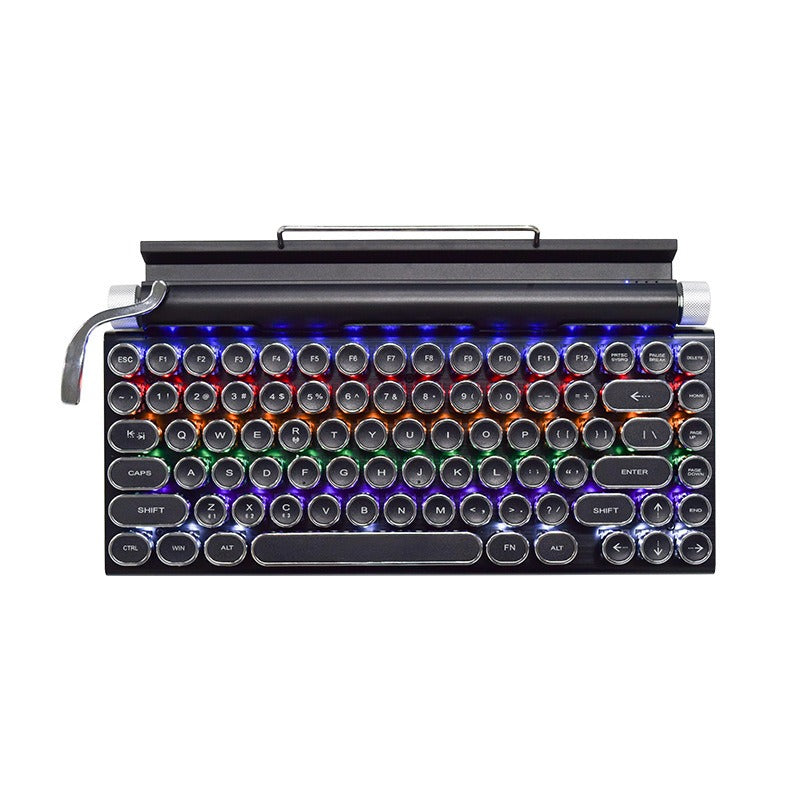 Retro Wireless Bluetooth Typewriter Keyboard with USB