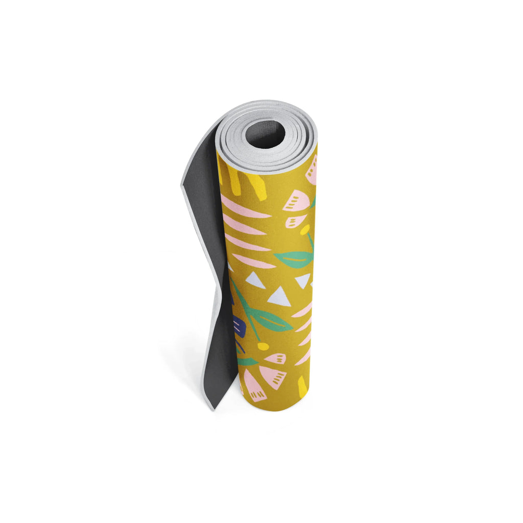 Yoga Mat | 6mm Thick | Tan | Non-Slip | Eco Friendly | Yune Yoga | Leah Duncan Hamsa-4