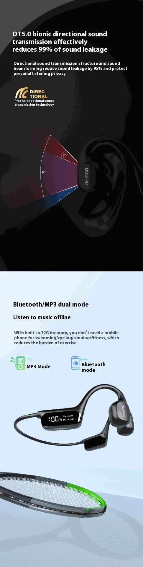 Bone Conduction Bluetooth Headset