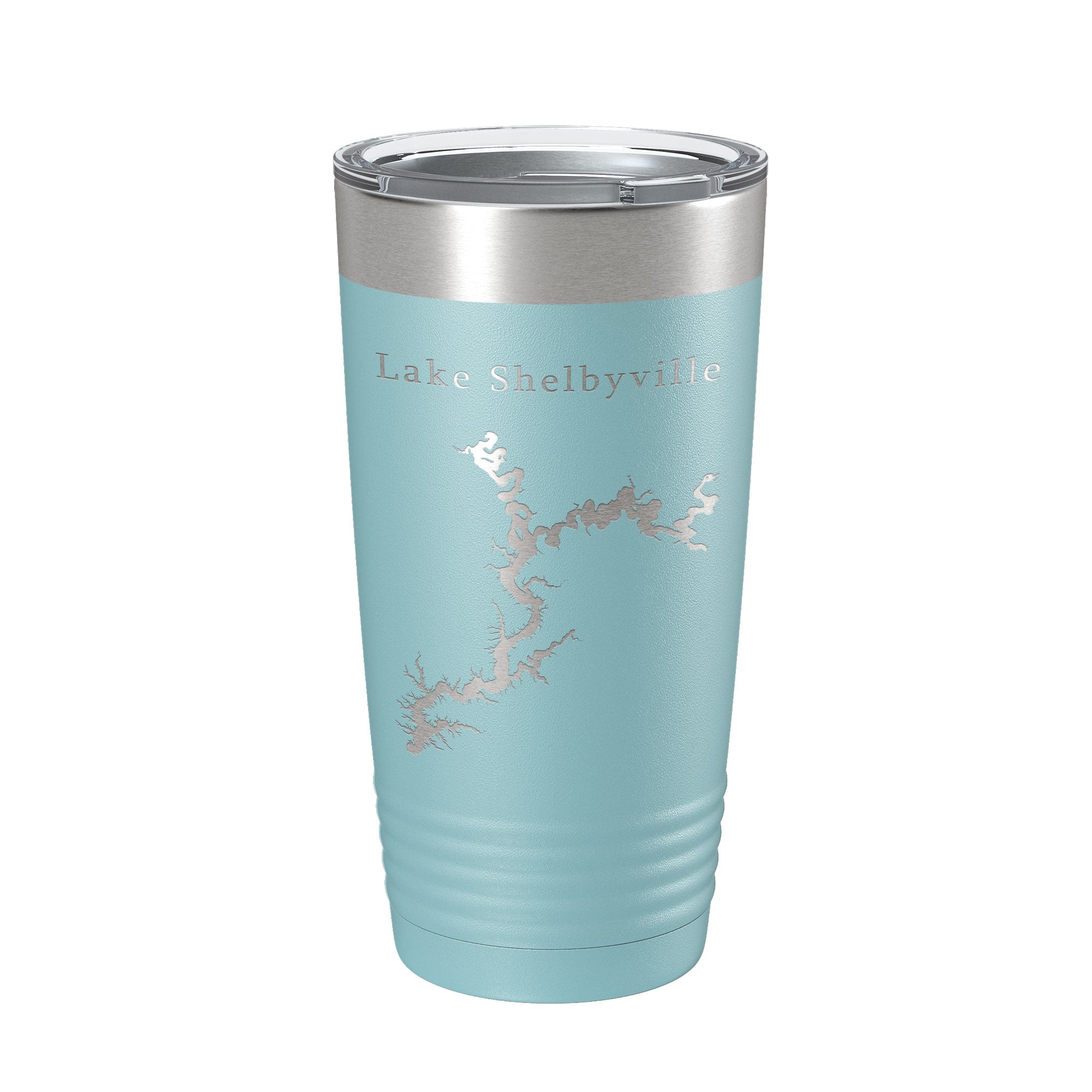 Lake Shelbyville Map Tumbler Travel Mug Insulated Laser Engraved Coffee Cup Illinois 20 oz-13