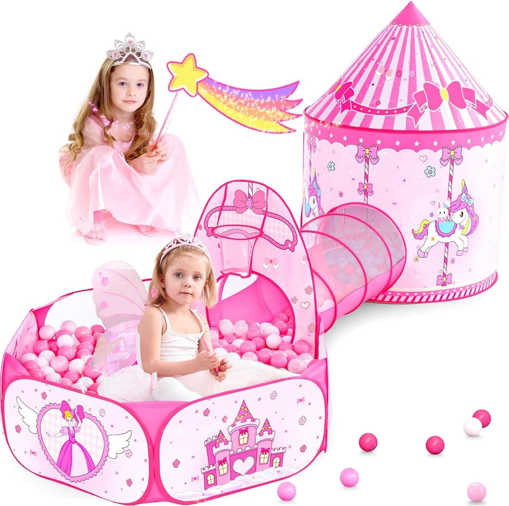 Pink ThreeIn One Princess Multi purpose Indoor Outdoor Play Tent-0