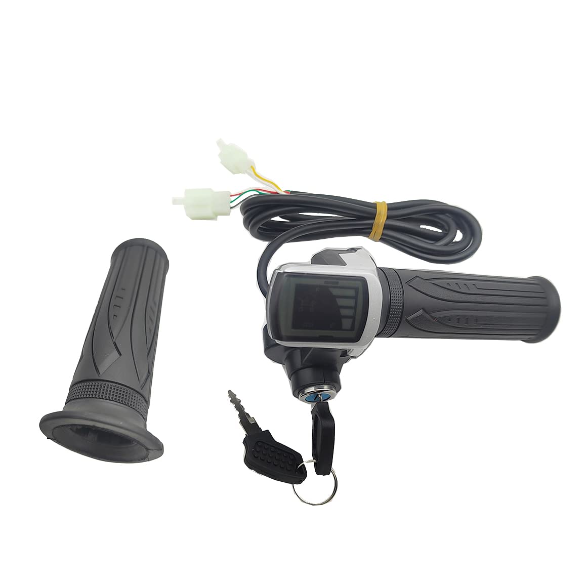 Electric Bike Electric Bicycle Scooter Twist Throttle Grips 48V LCD Display with Key Lock