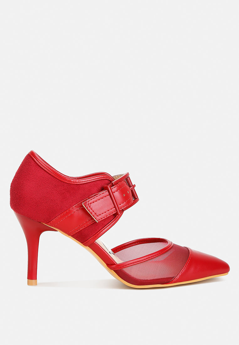 Aneri Buckle Detail Pump Sandals-5