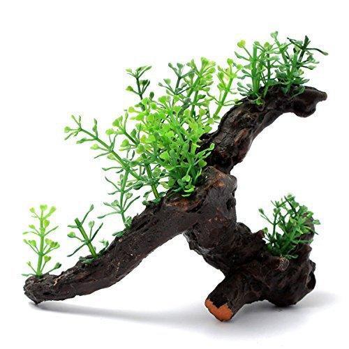 Aquatic Oasis: Lifelike Artificial Wood Plant For Aquariums-2