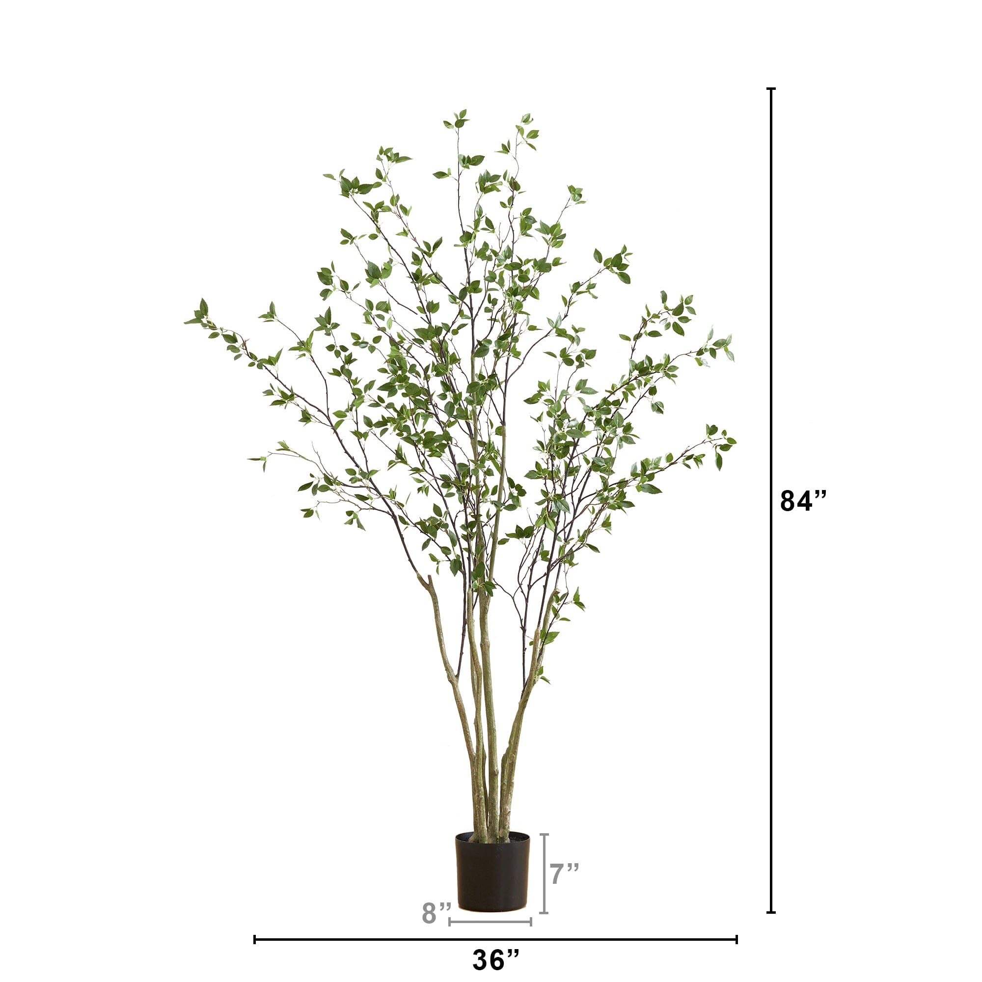 Minimalist Artificial Citrus Tree - 7'-4
