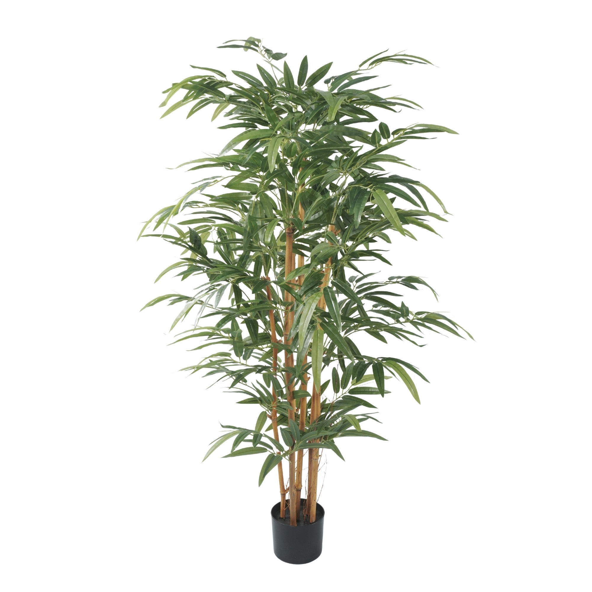 Potted Bamboo Natural Trunk Artificial Tree 59.1in-2