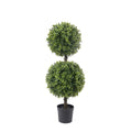 Double Ball Artificial Topiary Tree 33×14in – UV Resistant-0