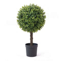 Single Ball Artificial Topiary Tree – 24.8 × 14.2in – UV Resistant-0