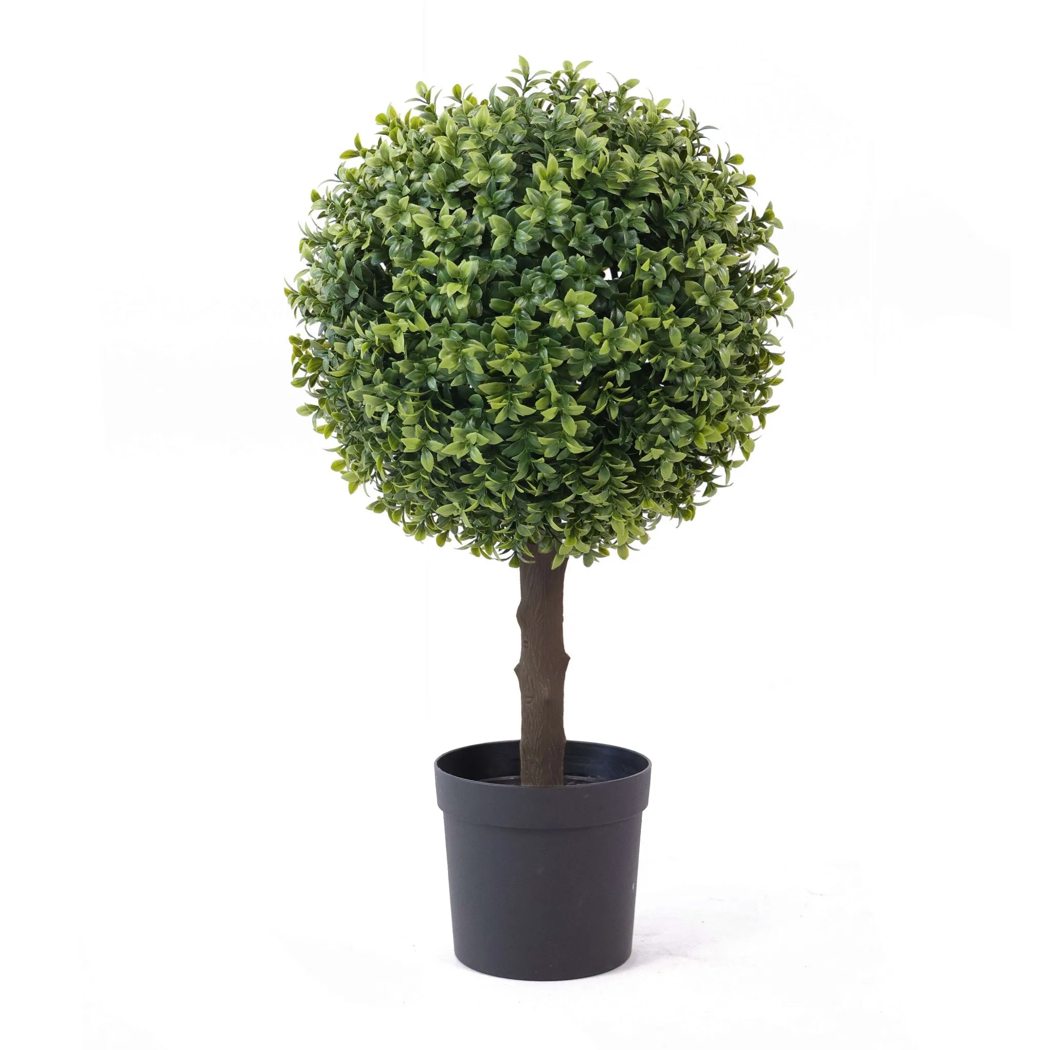 Single Ball Artificial Topiary Tree – 24.8 × 14.2in – UV Resistant-0