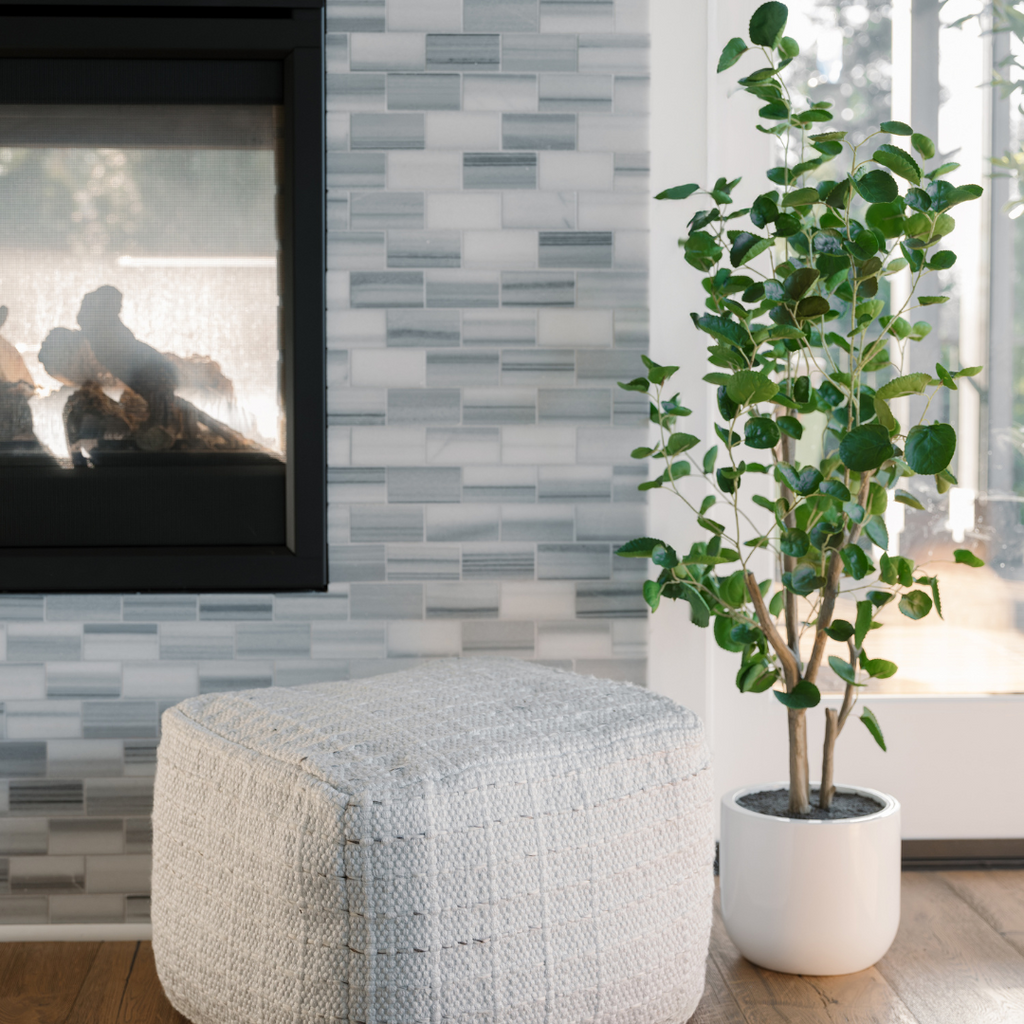 Artificial Eucalyptus Tree with White Pot-1