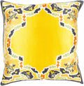 Ashwell Yellow Floral Pattern Pillow - Clearance-0