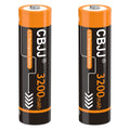 CBJJ 3.7 Volt 18650 Rechargeable Battery 3200mAh Battery Button Top 18650 Battery for Flashlight Headlamp etc (2 Pack Orange)
