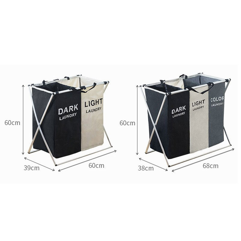 Folding Laundry Baskets Organizer with Compartments