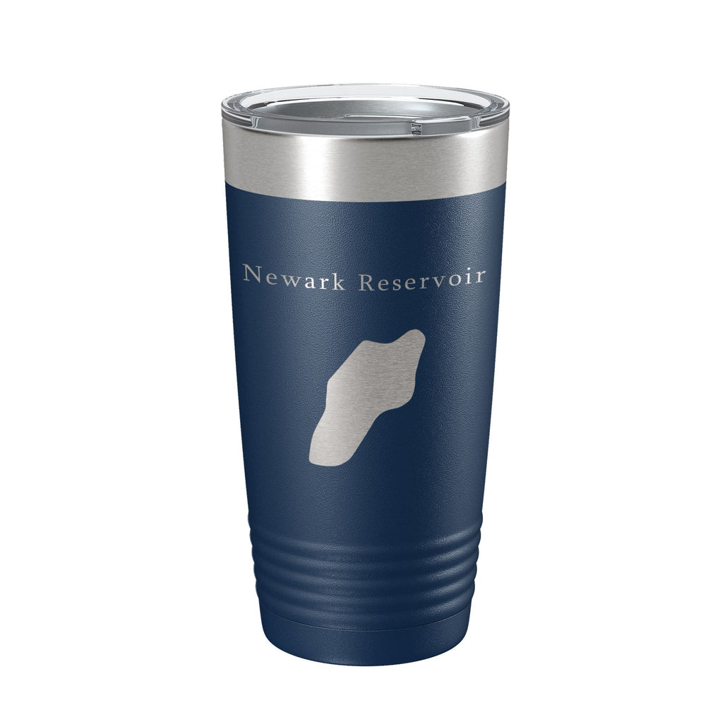Newark Reservoir Tumbler Lake Map Travel Mug Insulated Laser Engraved Coffee Cup Delaware 20 oz-2