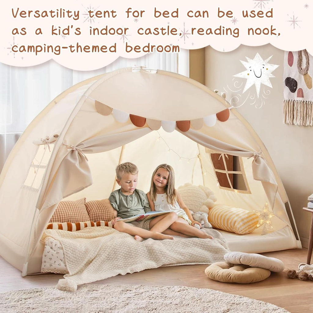 Full Size Bed Canopy Tent Blackout Polyester Cotton-4