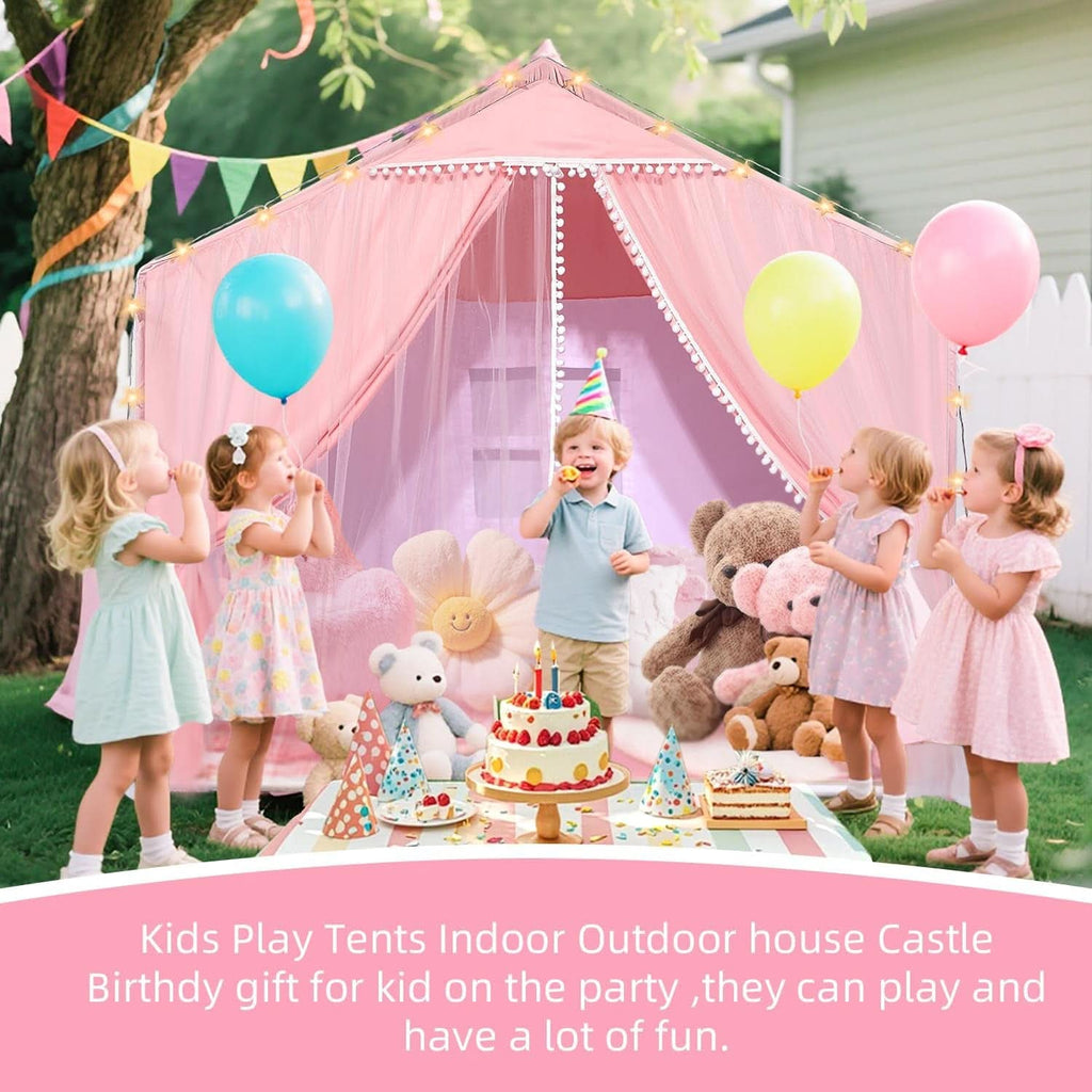 Pink Large Toddler Playhouse Fortress Castle Pro Tent-4