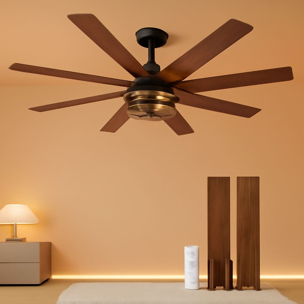 65 Inch Black Industrial Grade Rustic Ceiling Fan Remote-0