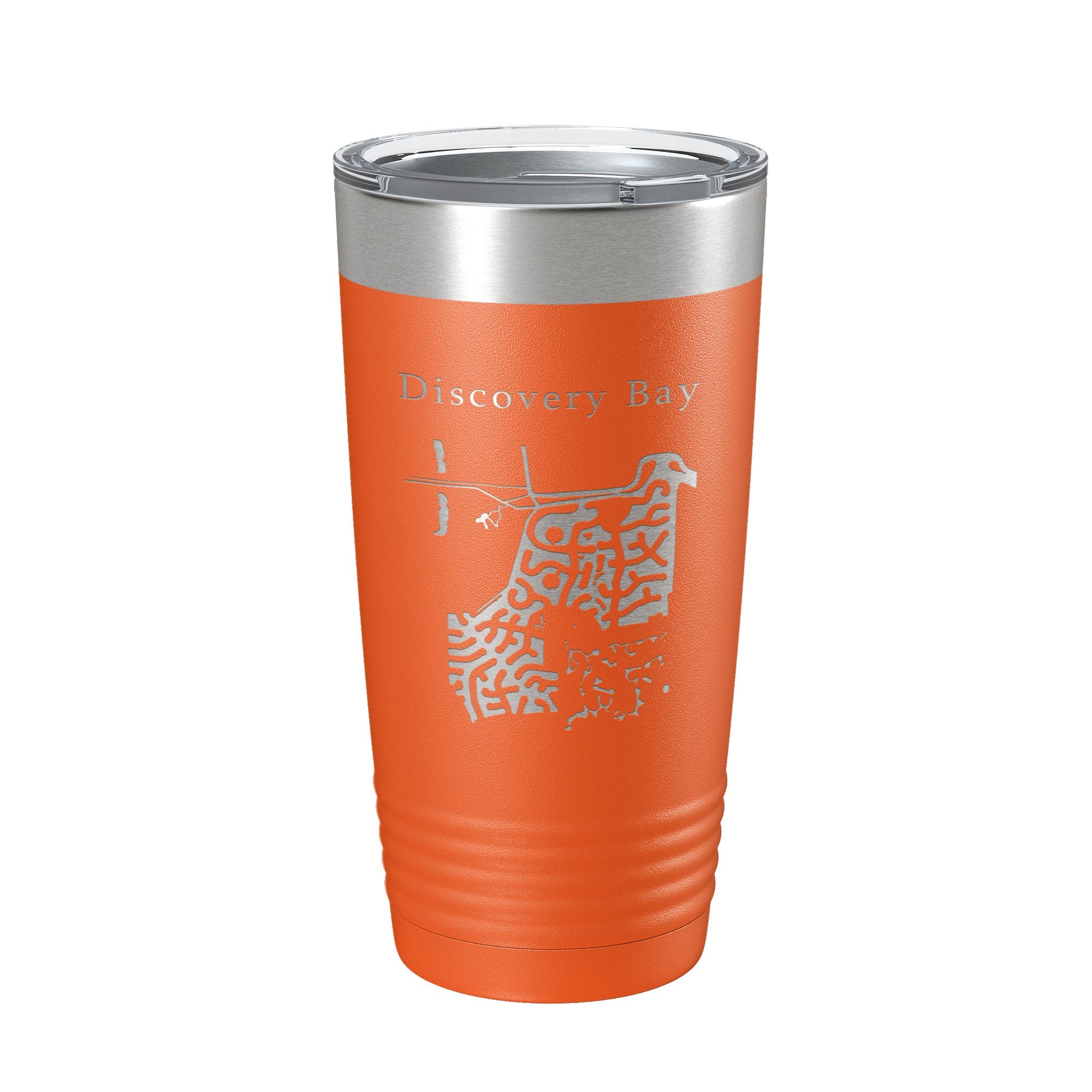 Discovery Bay Tumbler Lake Map Travel Mug Insulated Laser Engraved Coffee Cup California 20 oz-17
