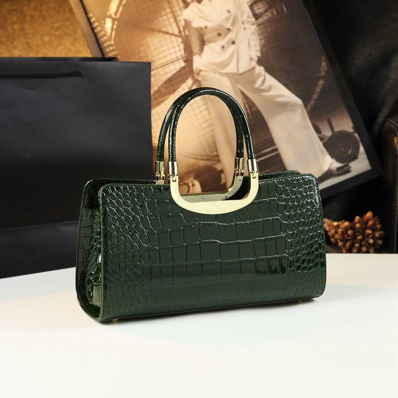 Cowhide Women's Patent Leather Crossbody Handbag