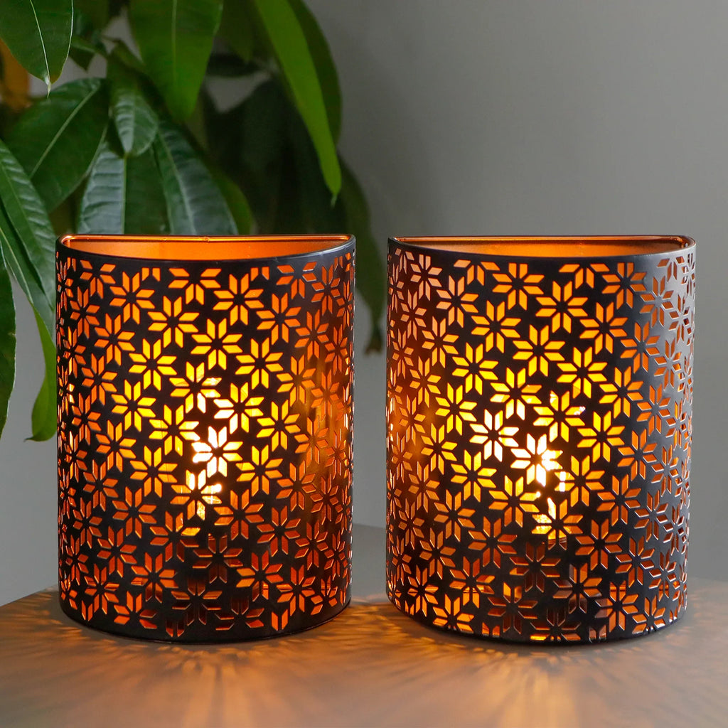 Set of 2-8''H Wall Sconce Lighting Lamps（Snowflake）-0