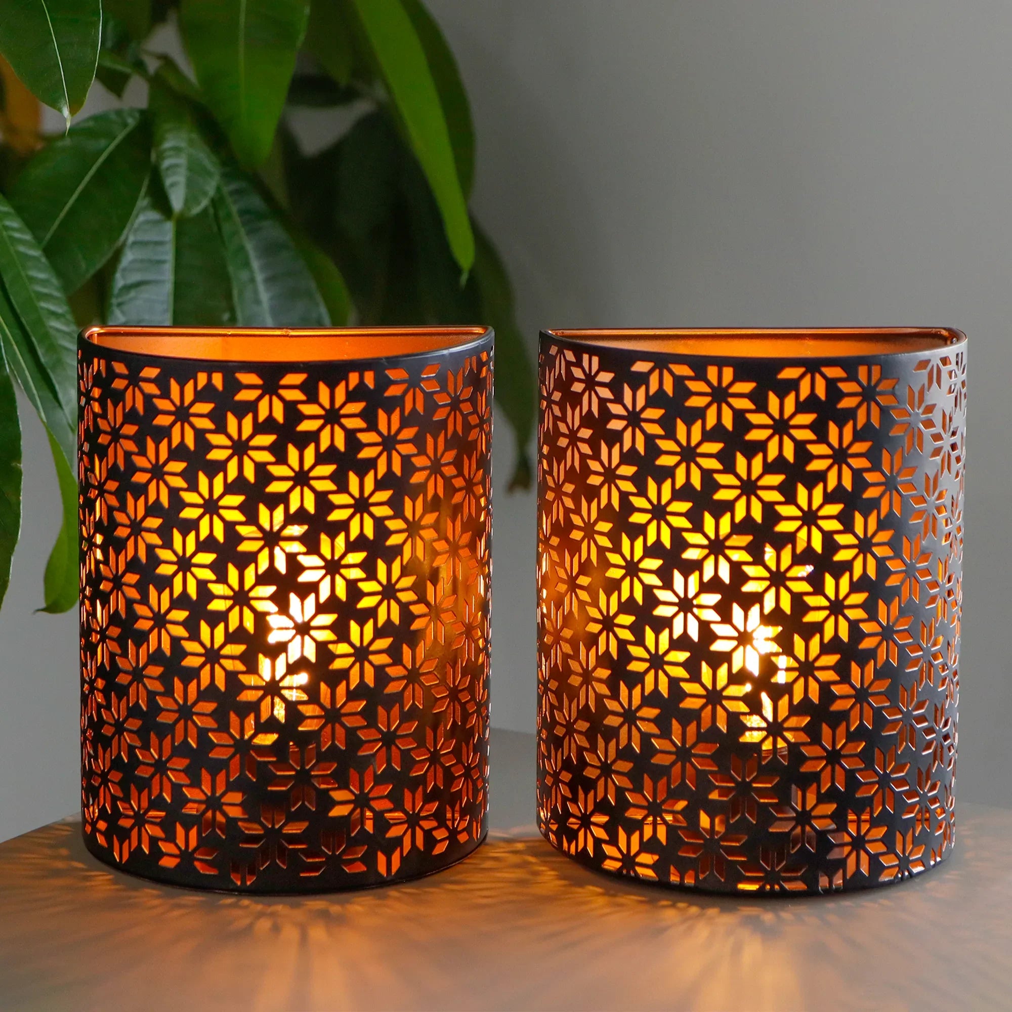 Set of 2-8''H Wall Sconce Lighting Lamps（Snowflake）-0