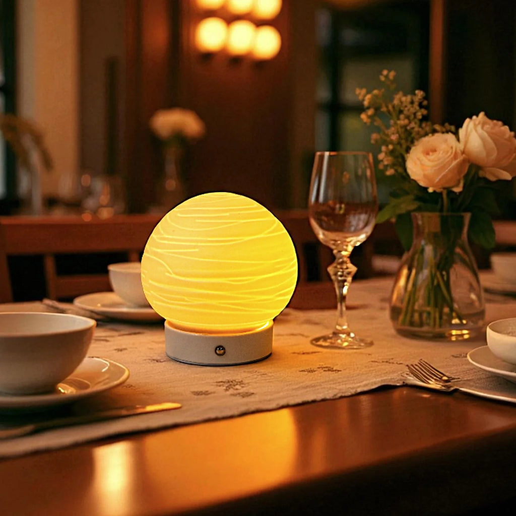 Ceramic Ball Rechargeable Lamp (Planet)-1