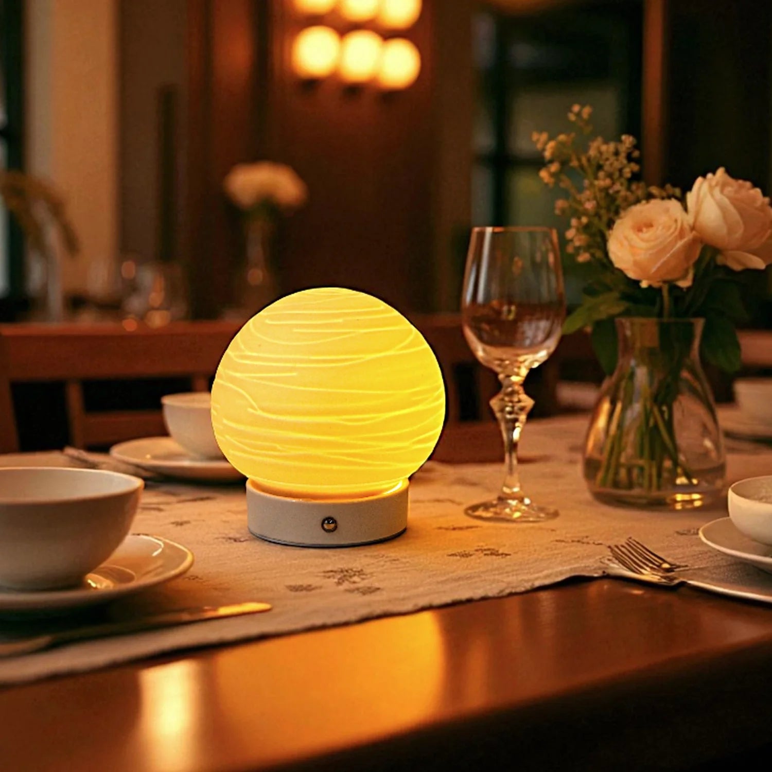 Ceramic Ball Rechargeable Lamp (Planet)-1