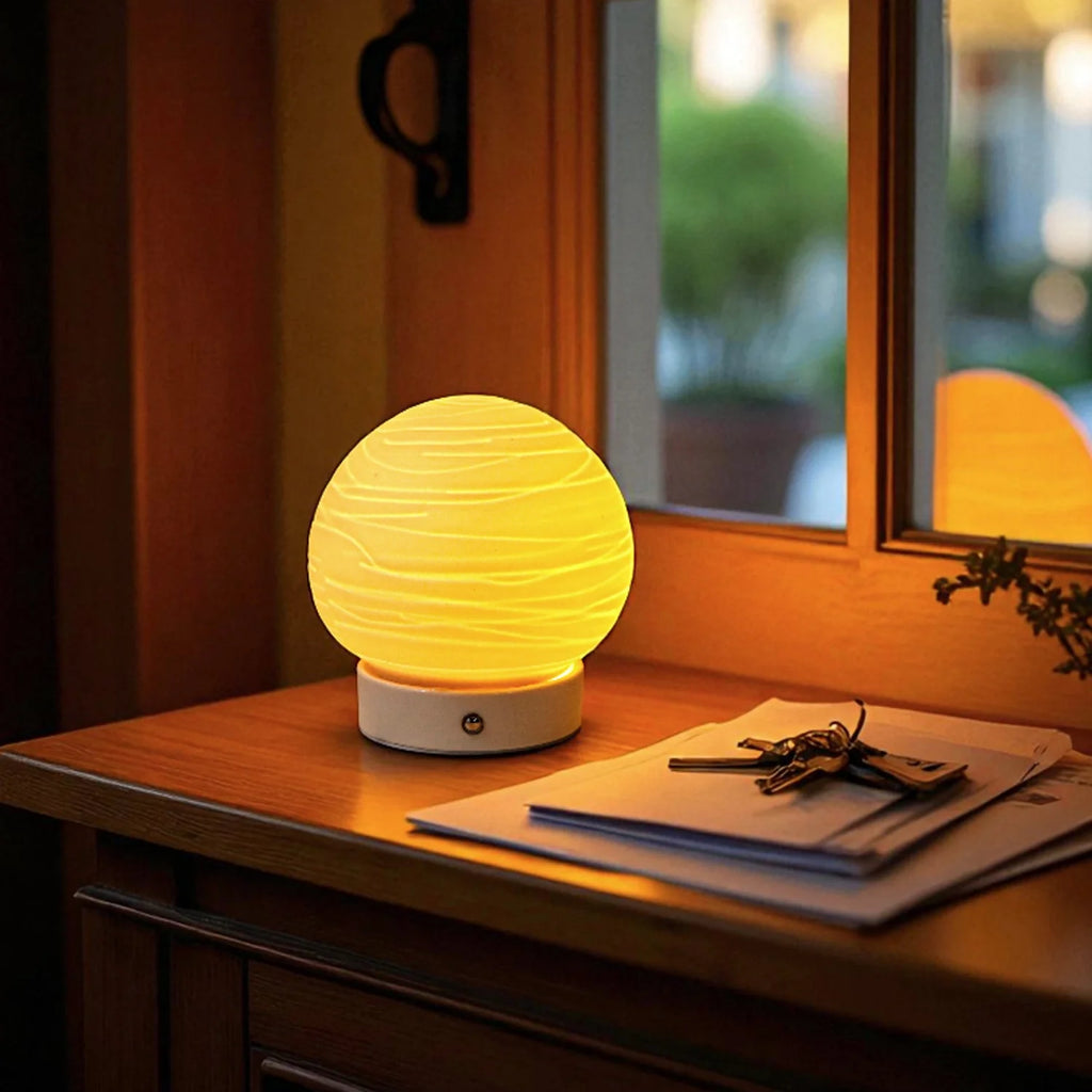 Ceramic Ball Rechargeable Lamp (Planet)-2