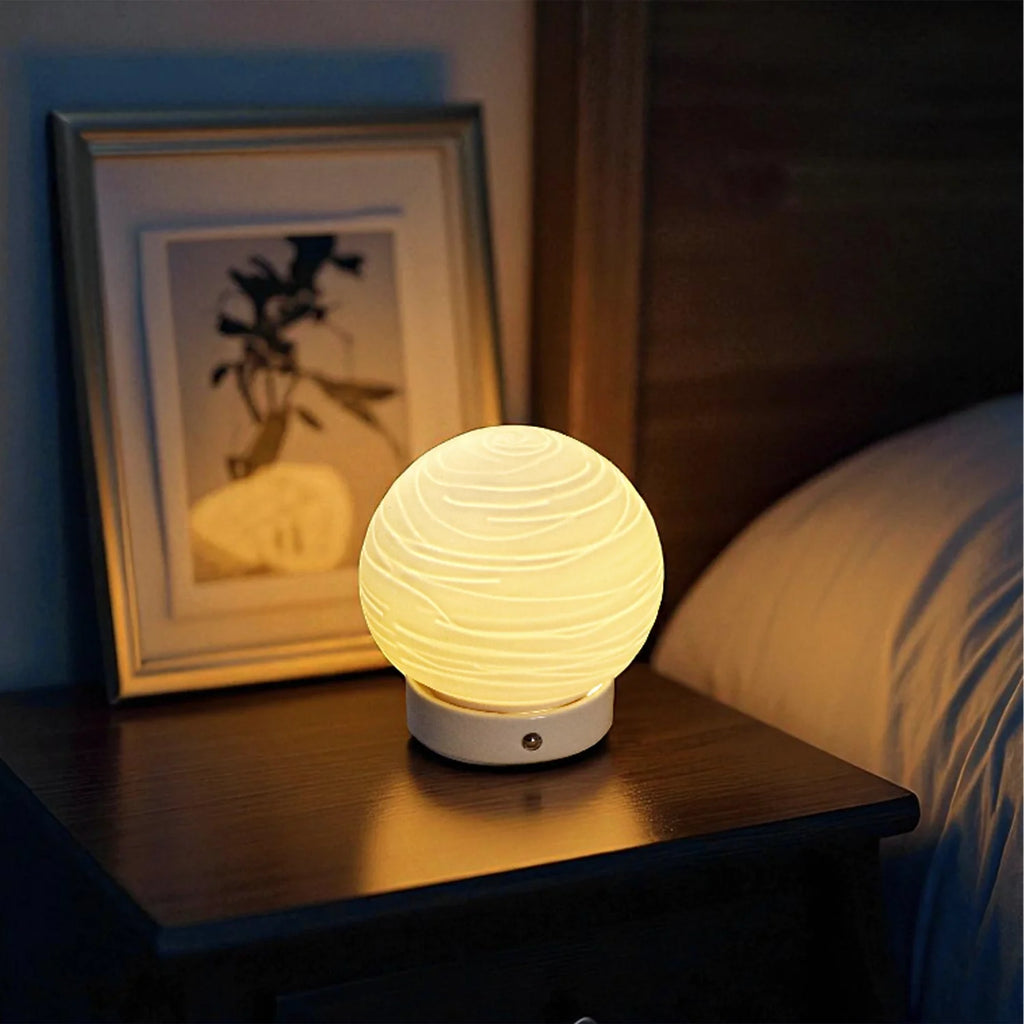 Ceramic Ball Rechargeable Lamp (Planet)-3