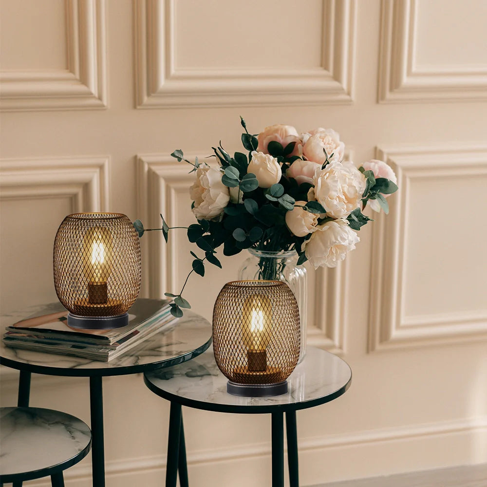 Set of 2 Tall Battery Powered Outdoor Table Lamp-2