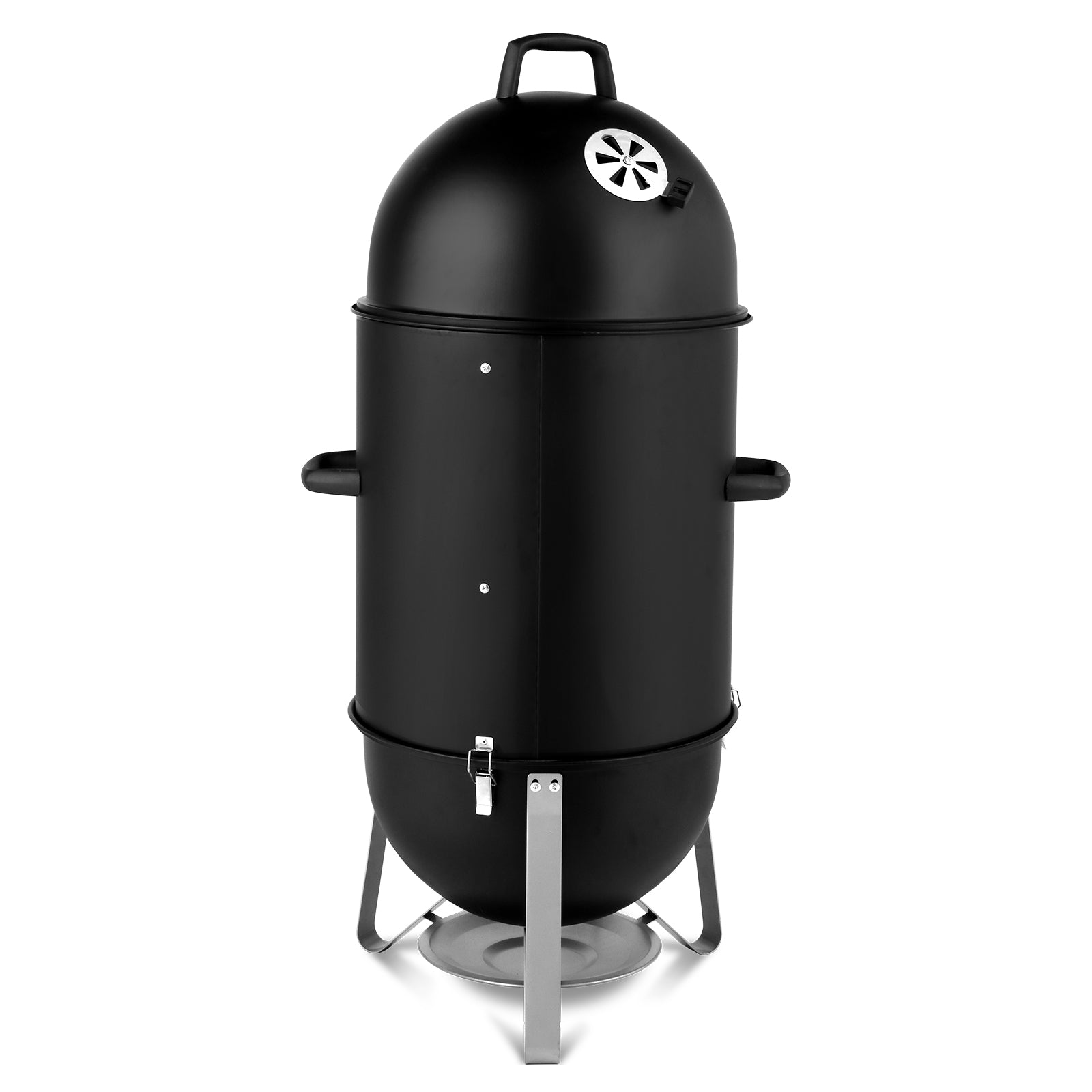 Vertical 3-Layer Steel Charcoal Smoker Grill