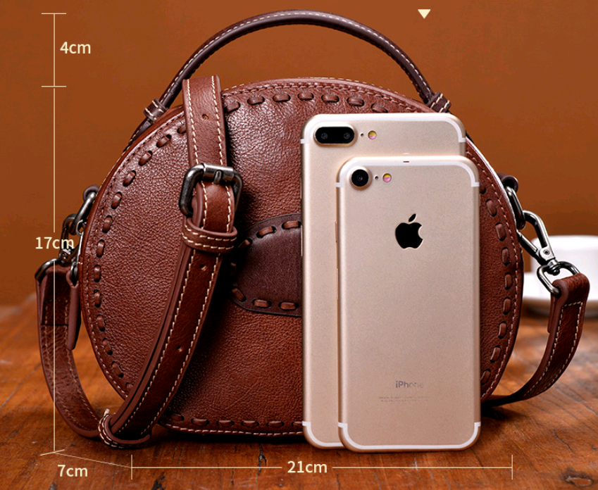 Genuine Leather Vintage Women's Shoulder Handbag