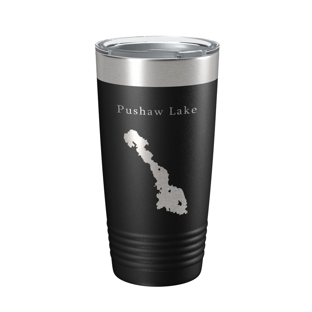 Pushaw Lake Map Tumbler Travel Mug Insulated Laser Engraved Coffee Cup Maine 20 oz-5