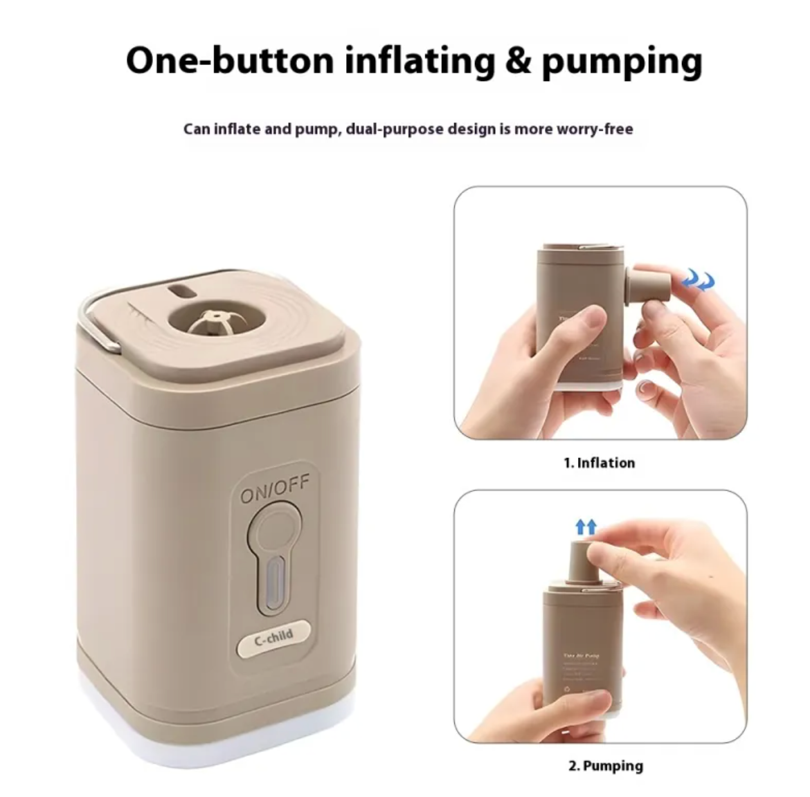 Portable Air Pump & LED Light