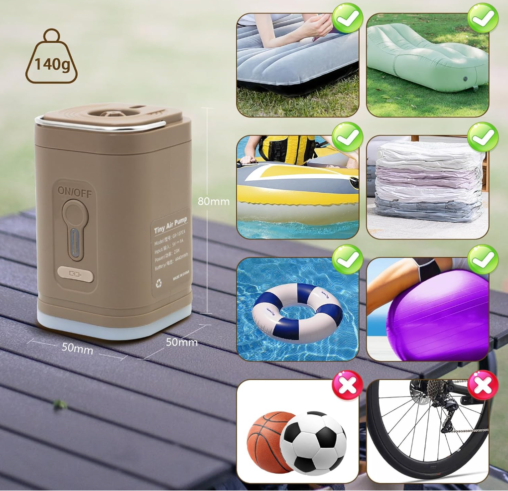 Portable Electric Air Pump with Light