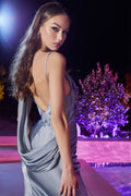 Satin Draped Gown-4