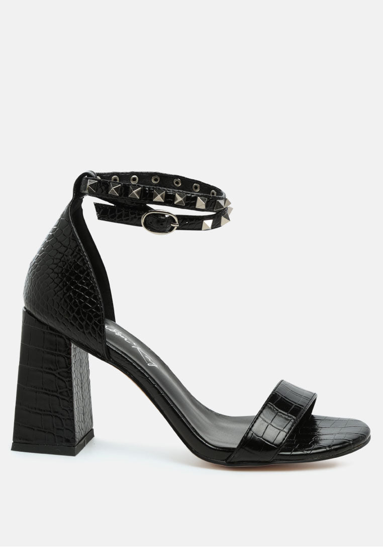 Belle Block Heeled Studded Sandals-3