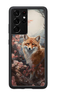 Jeuloth for Samsung Galaxy S21 Ultra Phone Case - Celestial Fox in Flowers Designed Phone Cases - TPU Phone Cases - Drop Protection