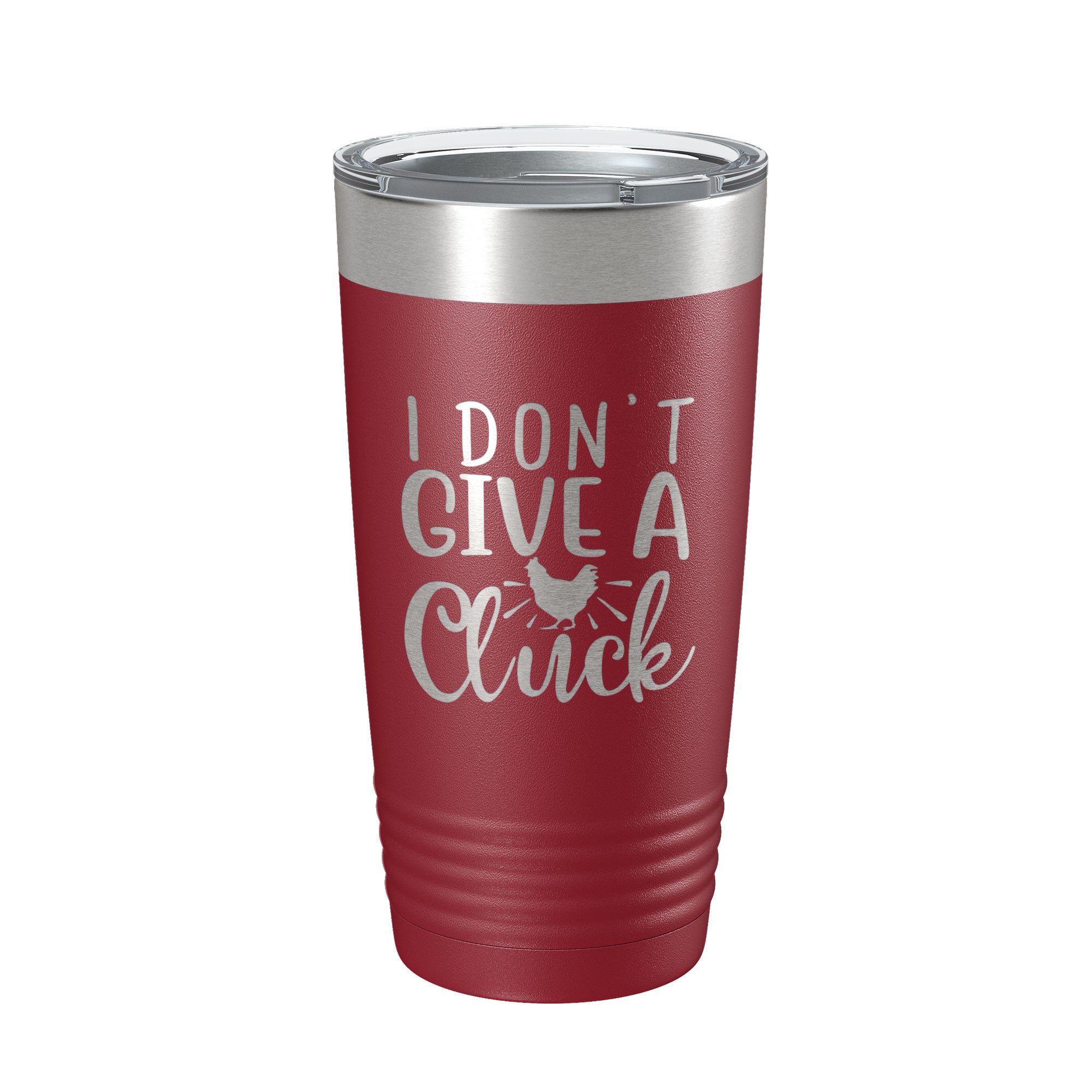 I Don't Give A Cluck Tumbler Funny Chicken Travel Mug Gift Insulated Laser Engraved Coffee Cup 20 oz-18
