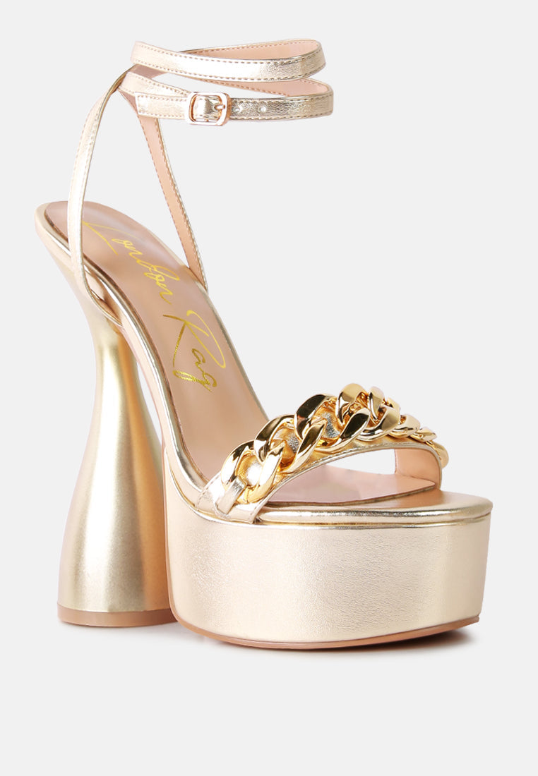 Big Bash Metallic High Platform Chunky Sandals-1
