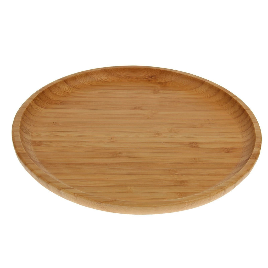 Bamboo Round Plate 10" inch |For pizza / Barbecue / Steak-2
