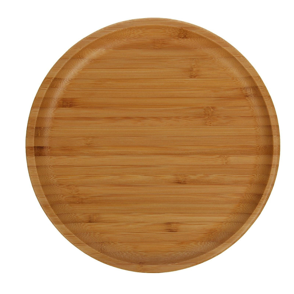 Bamboo Round Plate 9" inch |For Appetizers / Barbecue / Steak-1