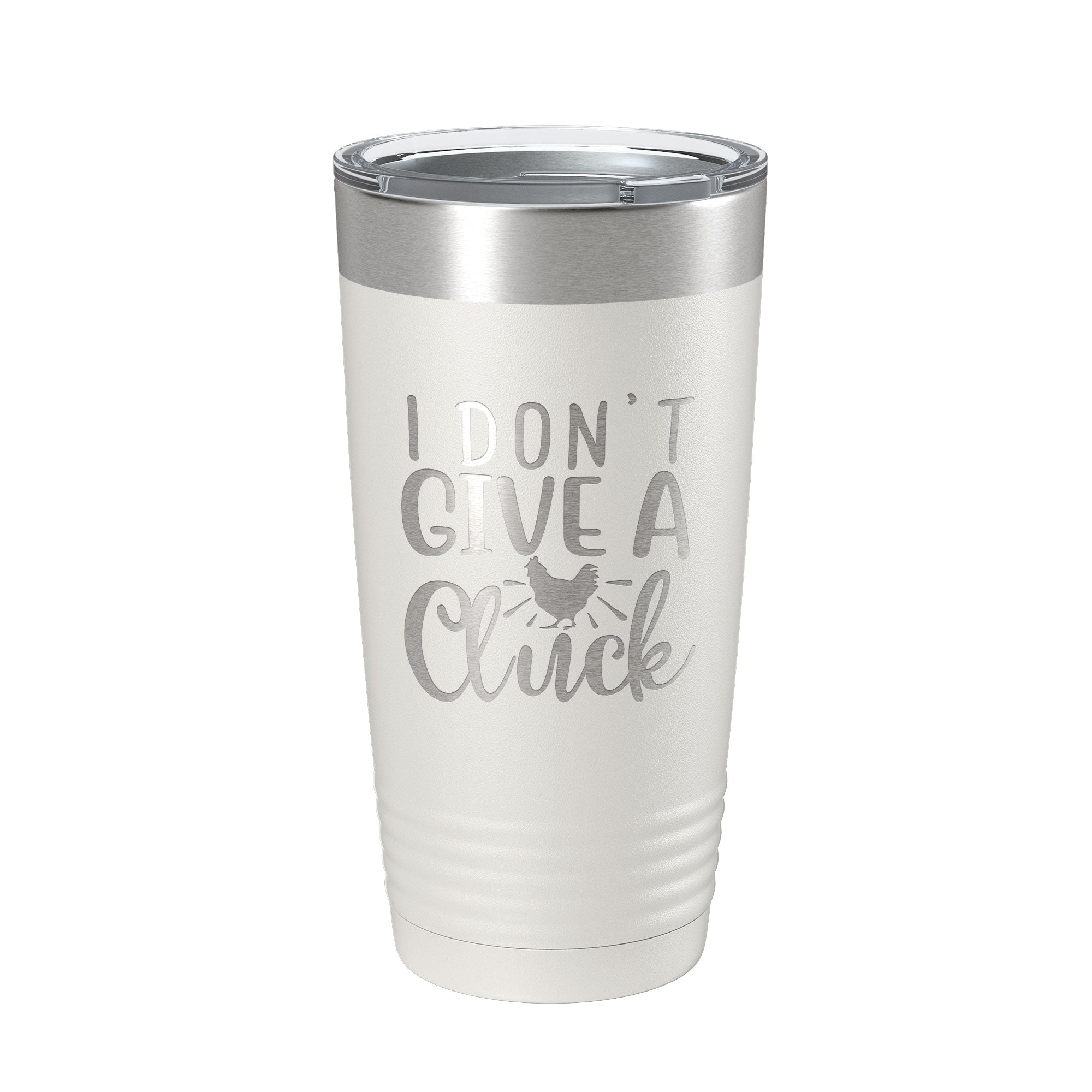 I Don't Give A Cluck Tumbler Funny Chicken Travel Mug Gift Insulated Laser Engraved Coffee Cup 20 oz-7